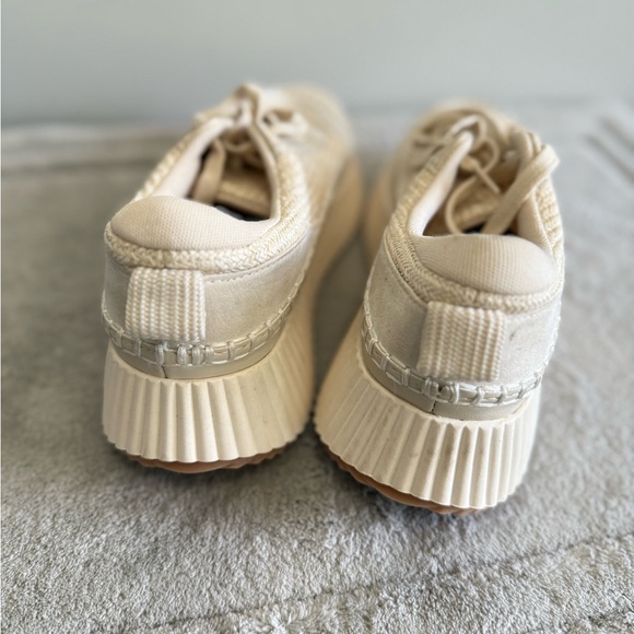 Dolce Vita Dolen Cream Textured Platform Sneakers‎ NEW 8.5 - Picture 6 of 8